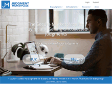 Tablet Screenshot of judgmentmarketplace.com